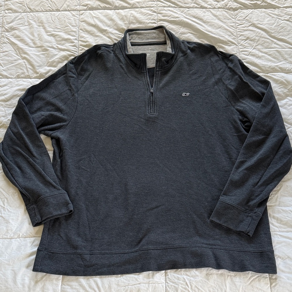 Vineyard Vines Men's Dark Gray Zip-Up Pullover